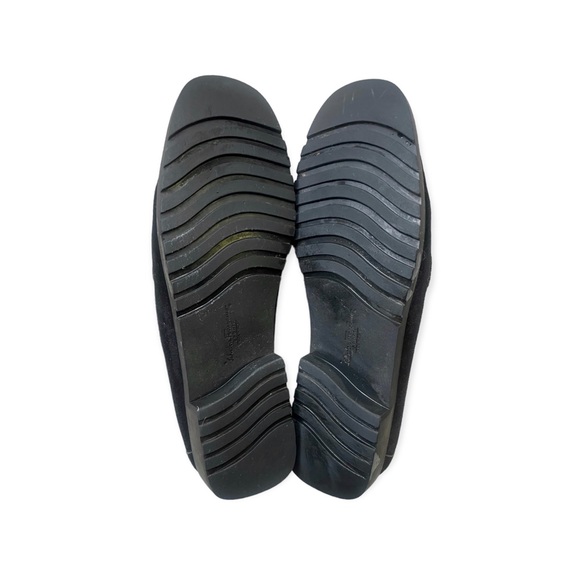 Salvatore Ferragamo Sport Black Suede Leather Loafers with Gold Buckle –Size 8.5 - Picture 14 of 16